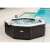 Intex PureSpa Jet & Bubble jacuzzi gonflabil în aer liber lângă piscină
