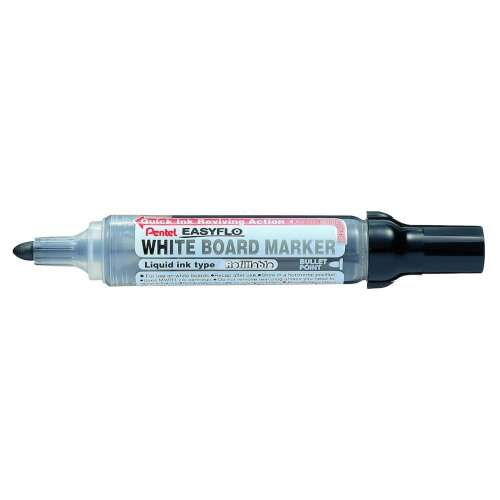 Pentel Easyflo Marker do tablicy, czarny, okrągły, doładowywany