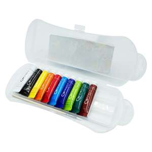 Connect Tempera festék készlet, 10 szín, 12ml-es tubusok, műanyag dobozban - Tempera