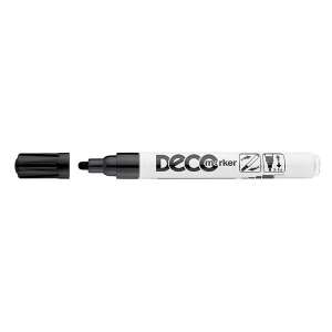 Fekete Deco marker, 2-4 mm vonalvastagság, üveghez, kerámiához, műanyaghoz, fémhez és még sok máshoz - ICO