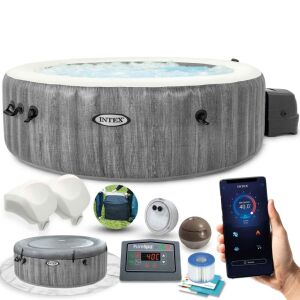 Intex PureSpa Greywood Deluxe felfújható jakuzzi szett tartozékokkal - Medence és strandjáték