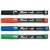 Stabilo Mark-4-all permanent markers, set of 4 colors: black, red, blue, green
