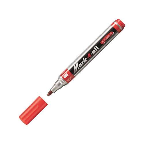 Stabilo Mark-4-all červený permanentný fixka, 1,5-2,5 mm šikmý hrot