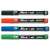 Stabilo Mark-4-all permanent markers, set of 4 colors: black, red, blue, green