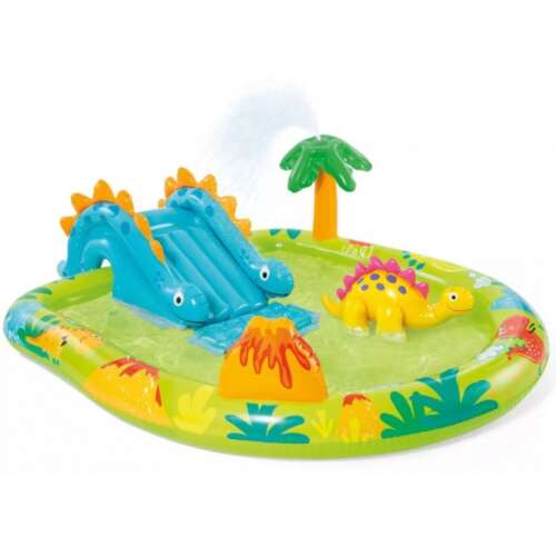 Intex inflatable dinosaur pool with slide and water sprinkler