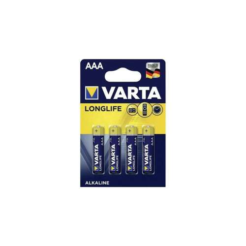 Varta Longlife AAA alkáli elemek, 4 db-os csomag - Varta