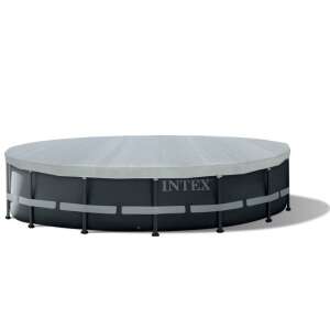 Pokrywa basenowa Intex Deluxe 549cm, szara, do okrągłych basenów naziemnych - Intex
