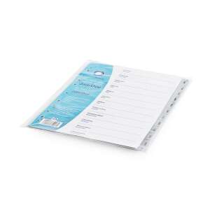 Bluering® Jan-Dec regiszter, szürke, 11 lyukkal, A4 méretű, dokumentumok rendezéséhez - Iratfűző kellék