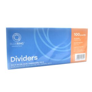 Elválasztócsík, karton 190g. 10,5x24cm, 100 db/csomag, Bluering® kék 131795779 - Iratfűző kellék