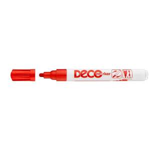 Deco marker, piros, 2-4mm, kerek csúcs, permanent, festő marker - ICO