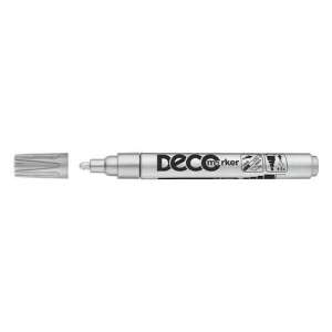 Deco marker, ezüst, 2-4mm, permanent, üveghez, kerámiához, műanyaghoz, fémhez és egyéb felületekhez - ICO