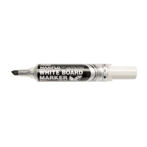 Pentel Maxiflo fekete táblafilc, vágott hegyű, extra hosszú íráshossz, xilol és toluol mentes - Pentel