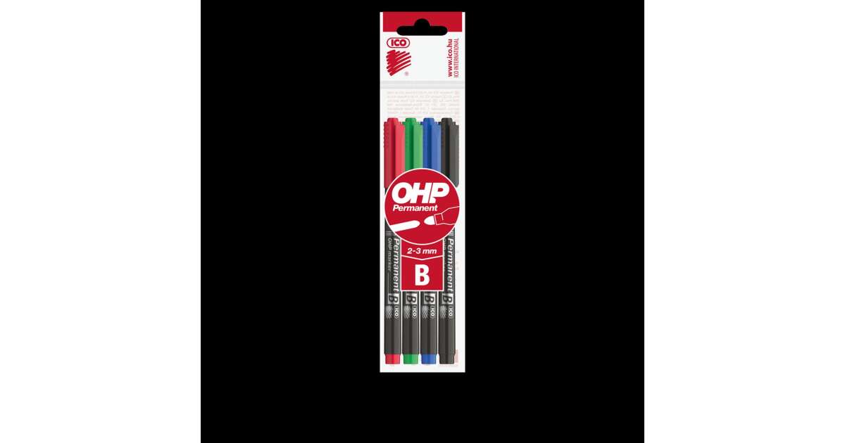 Alcohol Marker Set, B OHP Ico 10 pcs/box, 4 different colors 79171467