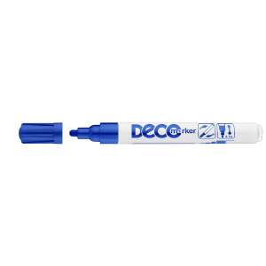 Deco marker, kék, 2-4mm, permanent, üveghez, kerámiához, műanyaghoz, fémhez - ICO