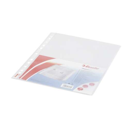 Esselte Genotherm A4 100 micron punched pockets with flap, 10 pack