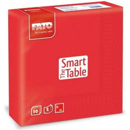 Fato Smart Table piros szalvéta, 2 rétegű, 50 darabos