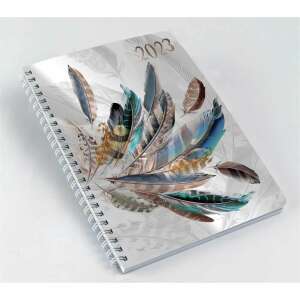 2023 Realsystem weekly spiral bound pocket calendar with feather design - REALSYSTEM Calendar