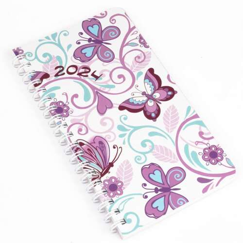 2024-es Realsystem heti zsebnaptár pillangós mintával