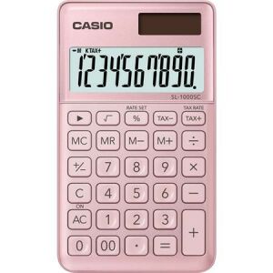 Casio SL-1000 Pink Pocket Calculator, 10-Digit Display - Casio Calculator