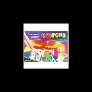 Centropen AIRPENS Magic levegőfestő készlet gyerekeknek, 8 szín, 2 varázslatos toll, 4 A5 sablon, 2 A4 sablon, 10 A4-es lap - Filctoll