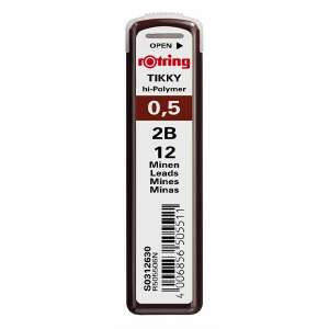 Rotring Tikky 0,5 mm 2B mechanikus ceruza grafitbetét, 12 darabos csomag - Tikky