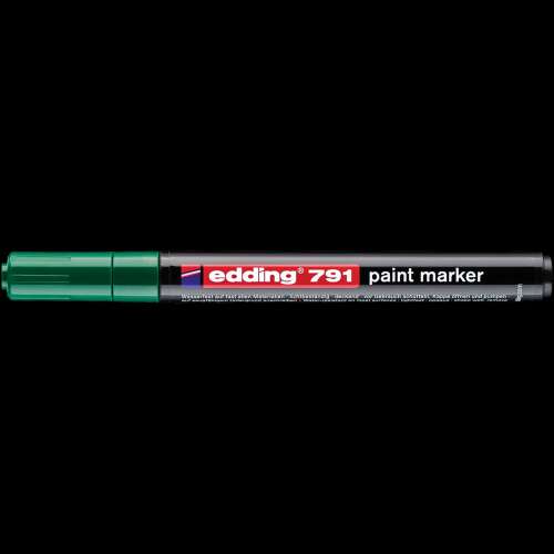 Lakový popisovač 1-2 mm, okrúhly Edding 791 zelený