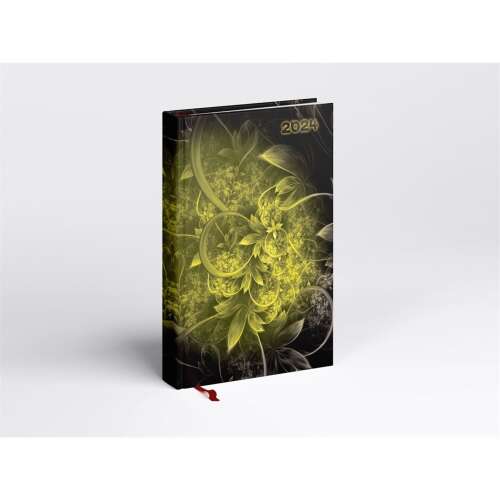 Datebook Obrázok A/5, denná s bielymi stranami fraktál Realsystem 2024.