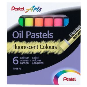 Kréta olajpasztell készlet, PHN-F6 Pentel, 6 klf., fluoreszkáló 131796025 - Pentel