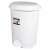 White pedal bin, 22 liter, plastic, Comet