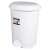 White pedal bin, 22 liter, plastic, Comet