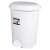 White pedal bin, 22 liter, plastic, Comet