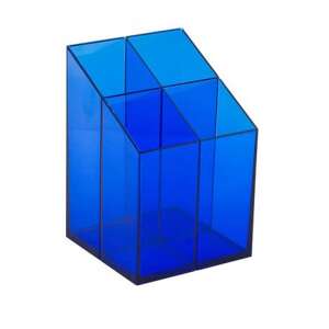 ICO Lux áttetsző kék műanyag íróasztal rendező 3 rekeszes - ICO