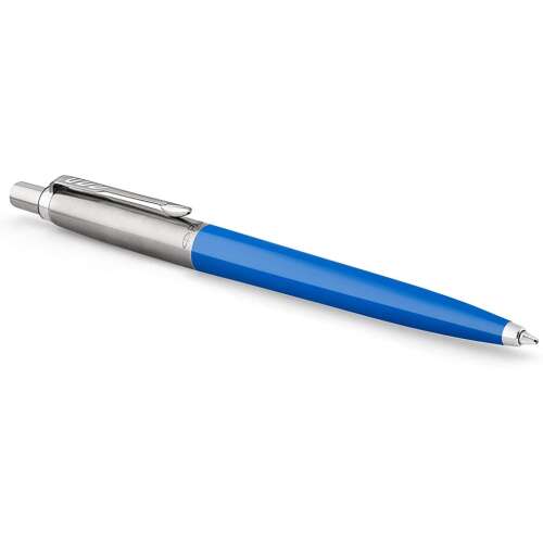 Parker Jotter Kugelschreiber, blaue Farbe, silberne Beschläge