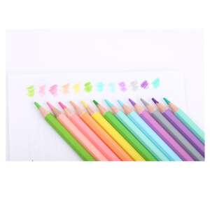 Nebulo Pastel Coloured Pencils, 12 colours, hexagonal shape, easy to sharpen, strong leads, 3.3 mm - Pen & Pencil