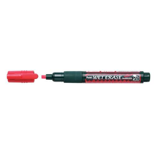 Pentel Wet Erase Marker, rot, abgeschrägte Spitze, 1,5-4 mm Strichstärke