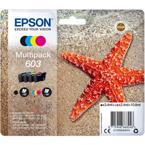 Epson C13T03U64010 tintapatron 1 db Eredeti Standard teljesítmény Fekete, Cián, Magenta, Sárga
