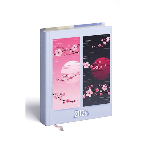 Realsystem Határidőnapló 2024 - Kétnapos - Cseresznyevirág