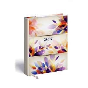 Realsystem 2024 kétnapi határidőnapló virágmintával - REALSYSTEM
