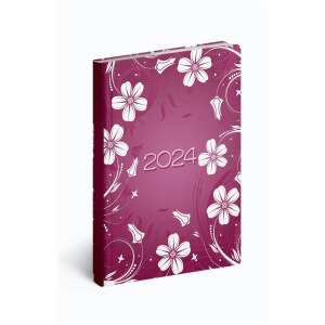 Fiestina 2024 Pocket Calendar for Women with Daily Pages, Floral Design - Office Supplie & Stationery