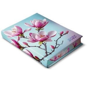 Realsystem Librobella 2025 Női Naptár, Napi beosztás, Magnólia mintával - REALSYSTEM