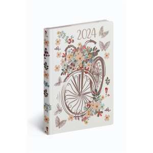 2024-es Realsystem zsebnaptár virágos bicikli mintával - REALSYSTEM