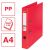 Esselte Standard Vivida A4 red ring binder with PP cover and 350 sheet capacity.