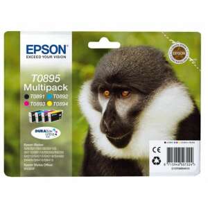 Epson T0895 Multipack tusze, oryginalne, czarny, cyjan, magenta, żółty, do drukarek Epson Stylus - Epson