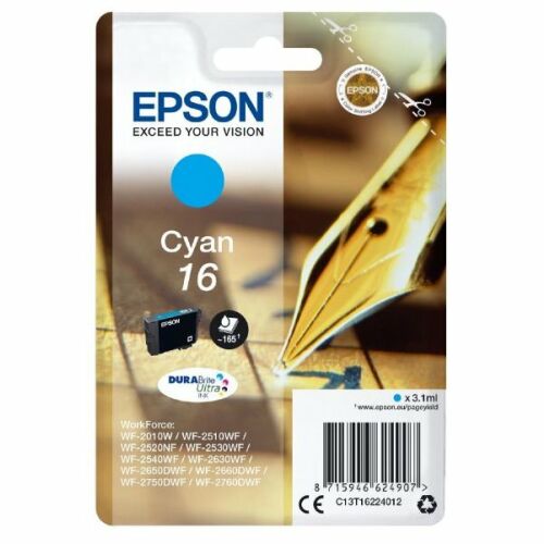 Epson T16 T1622 Cyan tintapatron eredeti C13T16224010 Töltőtollhegy