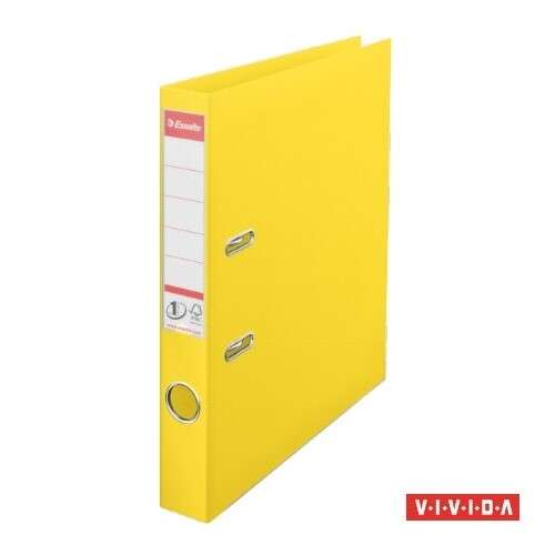 Iratrendező A4, 5cm, PP élvédő sínnel, Esselte Standard Vivida sárga