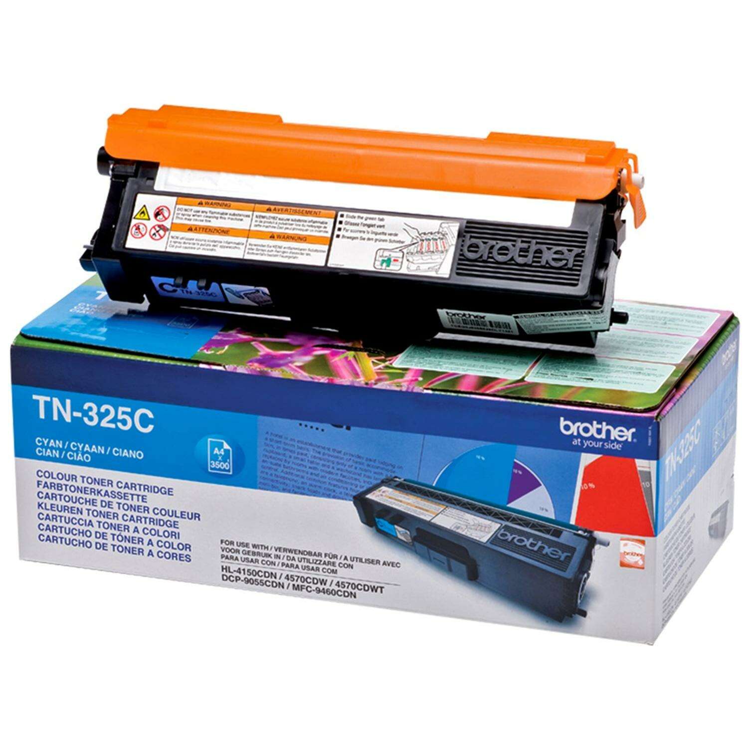 Brother TN-325C (3500 lap) eredeti cyan toner