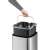 Stainless steel trash can with removable inner bucket and handle