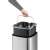 Stainless steel trash can with removable inner bucket and handle