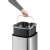 Stainless steel trash can with removable inner bucket and handle