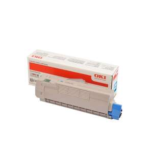 Oki C612 lézertoner eredeti Cyan 6K 46507507
